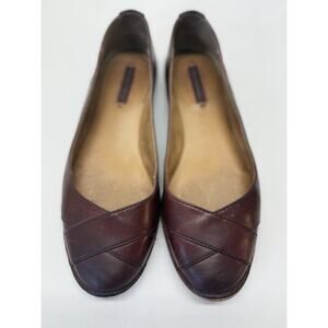 THE FRYE CO Womens 8 M Burgandy Leather Ballet Flats Shoes 3472094-BOR